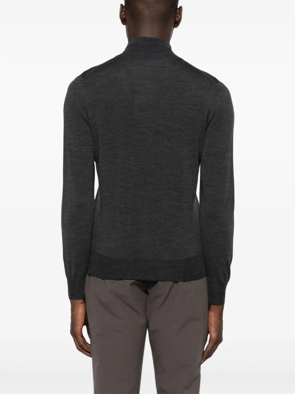 Canali Wollen vest met rits Grijs