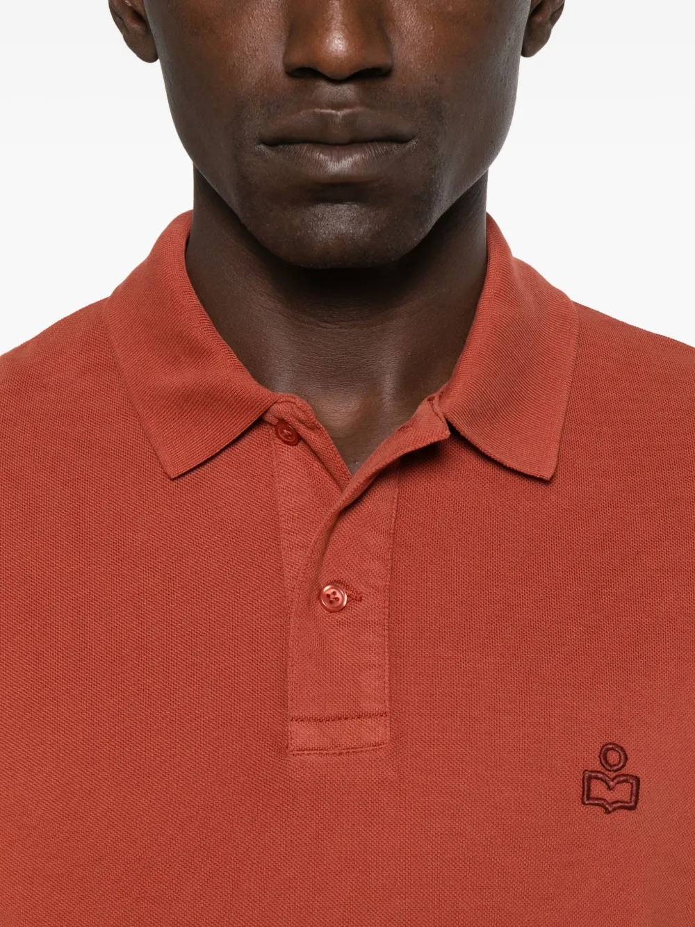 ISABEL MARANT Poloshirt met geborduurd logo Bruin