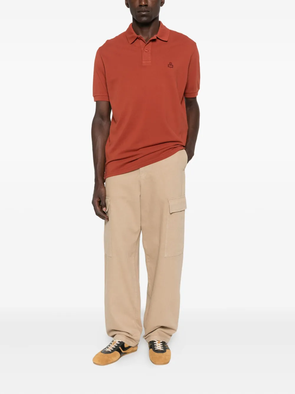 ISABEL MARANT Poloshirt met geborduurd logo Bruin