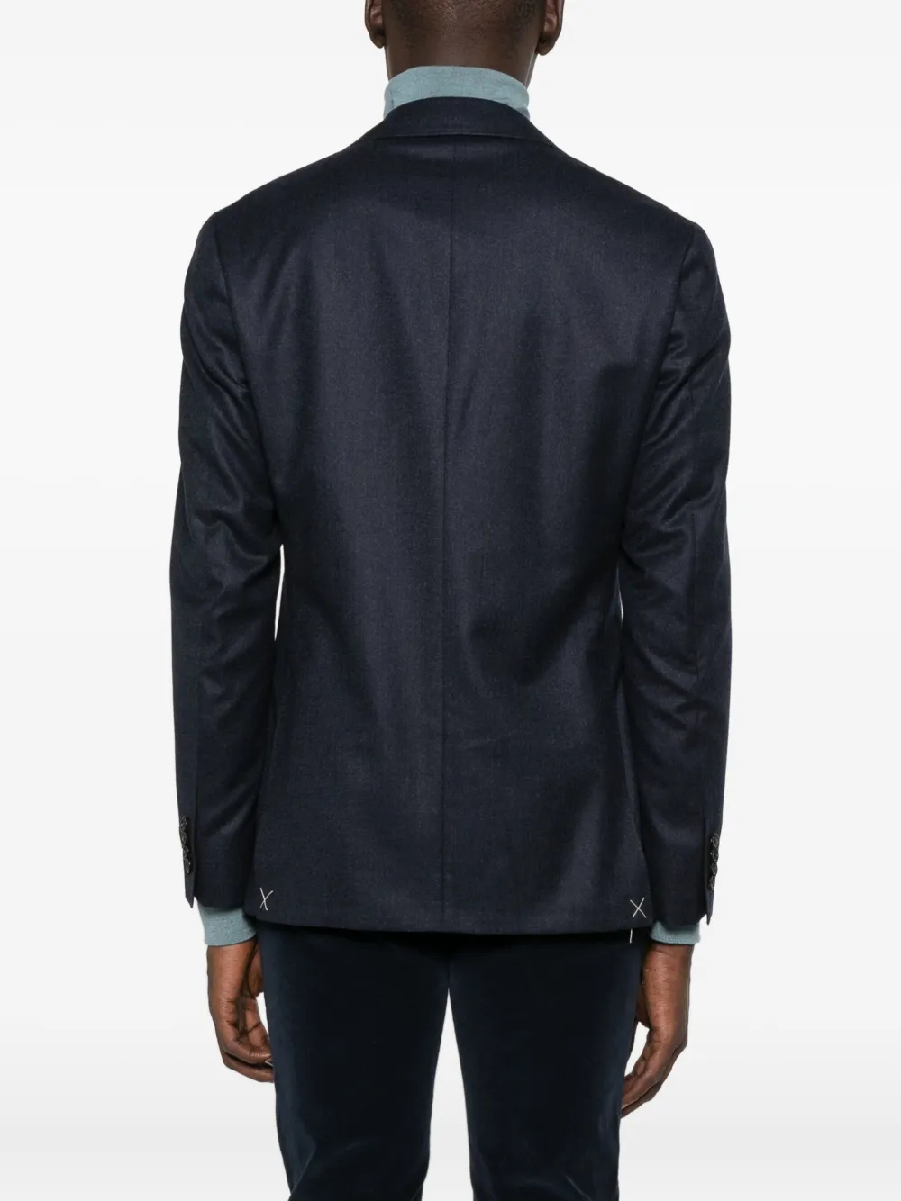 Canali Blazer met opgestikte zak en twee knopen Blauw