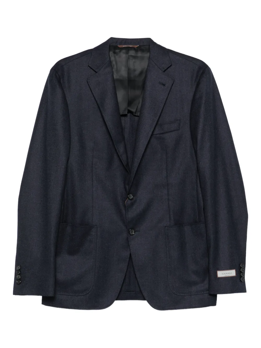 Canali Blazer met opgestikte zak en twee knopen Blauw