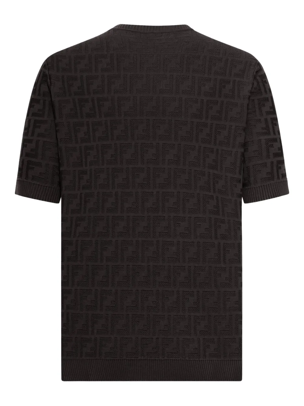 FENDI FF logo short-sleeved sweater Zwart