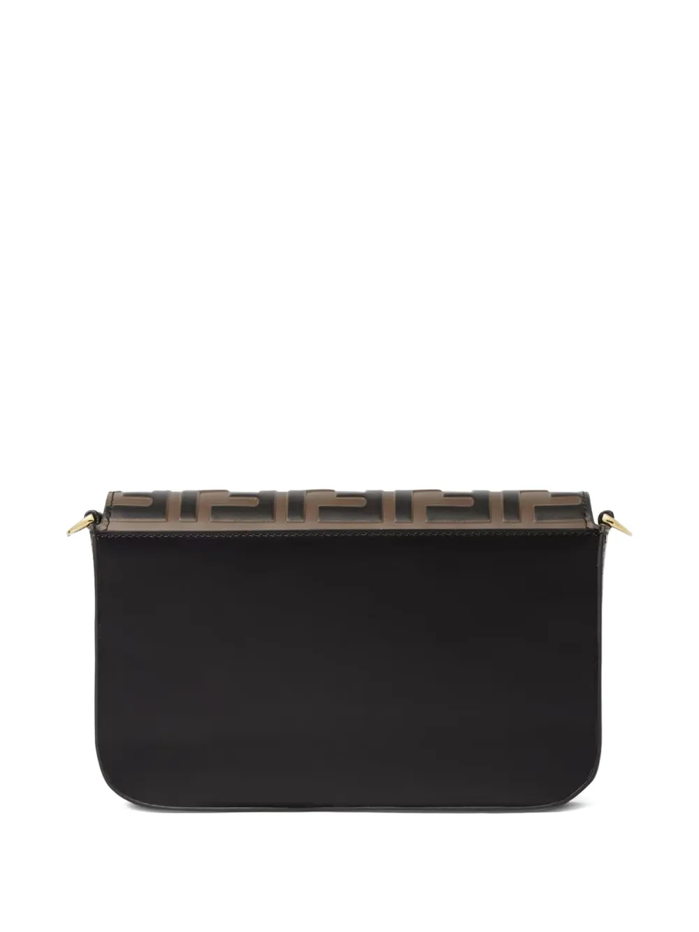 FENDI FF-embossed flap wallet-on-chain Zwart
