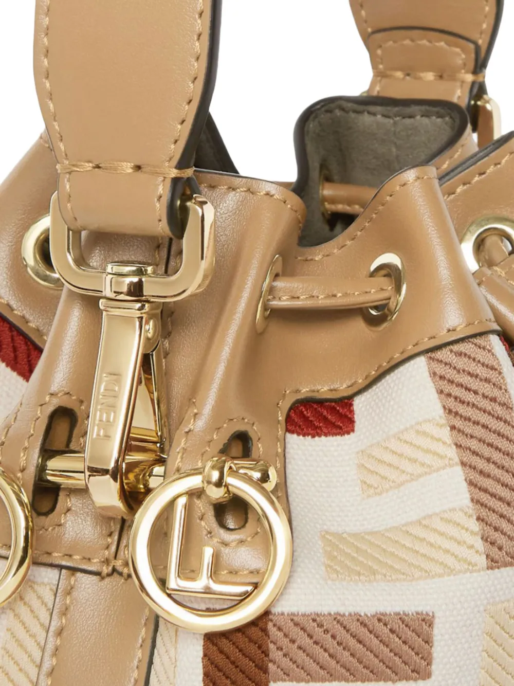FENDI FF motif mini bag Beige