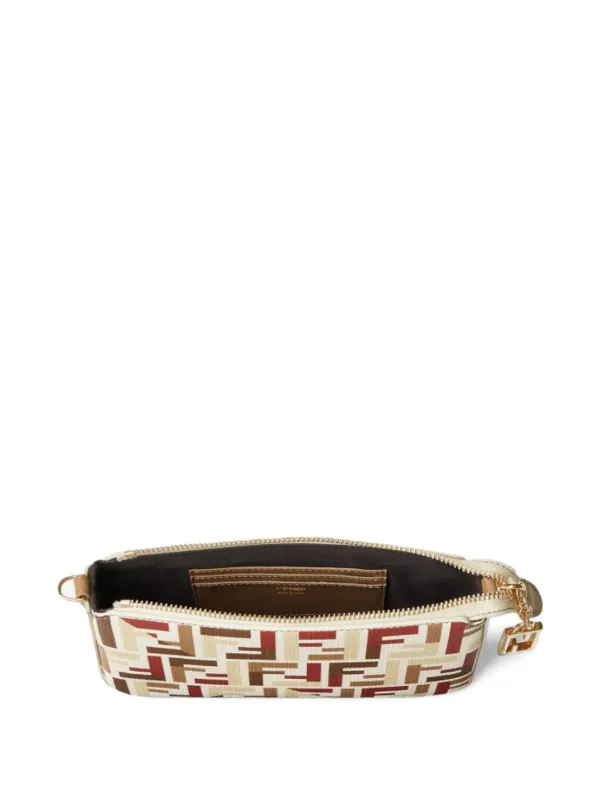 FENDI Mini Baguette Pouch Clutch Nude FARFETCH DE
