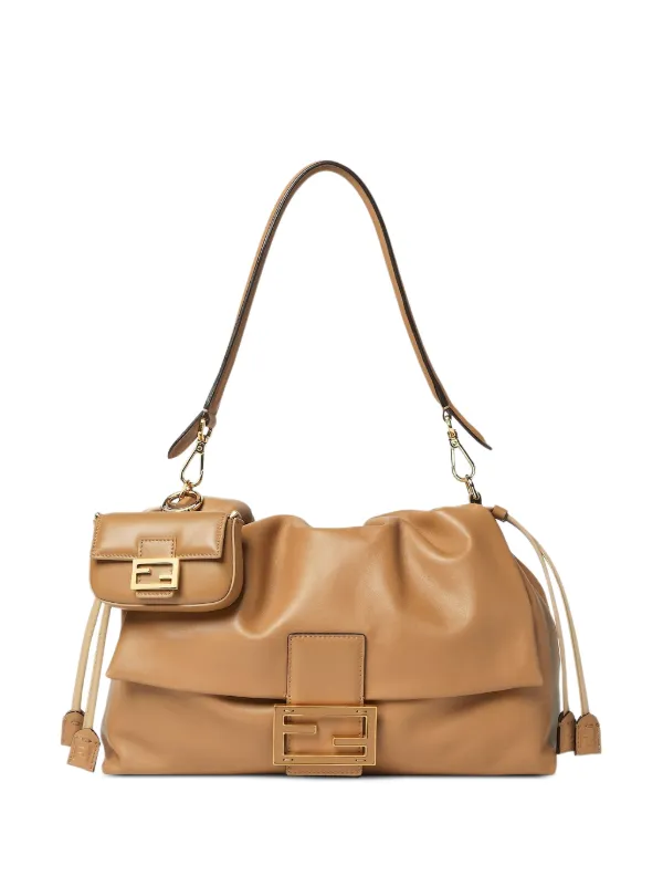 FENDI バゲット チャーム ショルダーバッグ ナノ | ブラウン | FARFETCH JP
