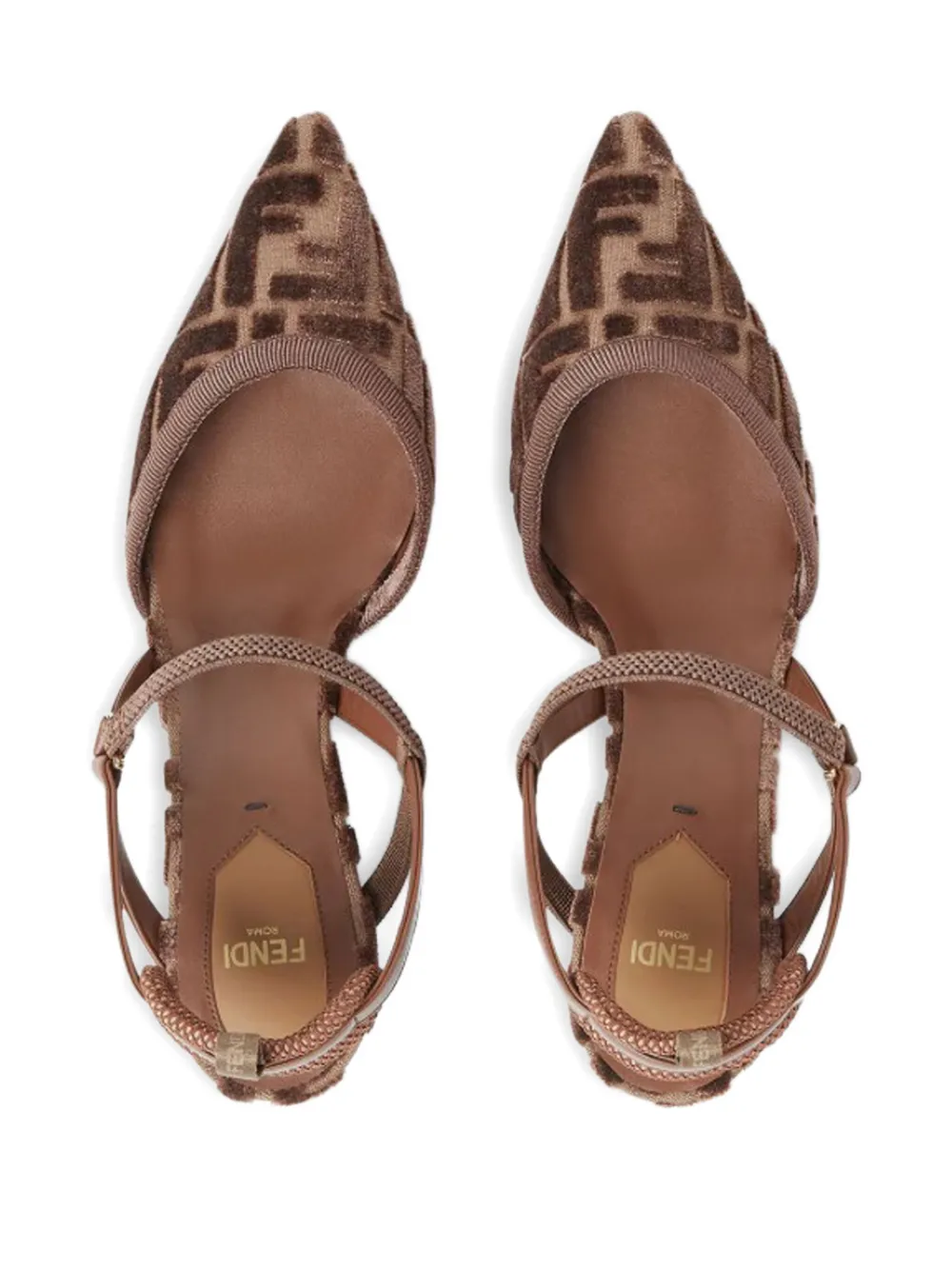 FENDI 55mm Colibrì Lite slingback pumps Brown
