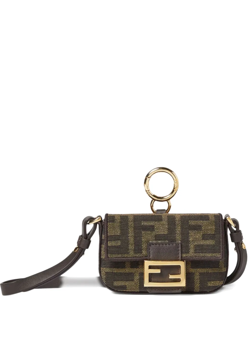 Nano Baguette FF-jacquard shoulder bag
