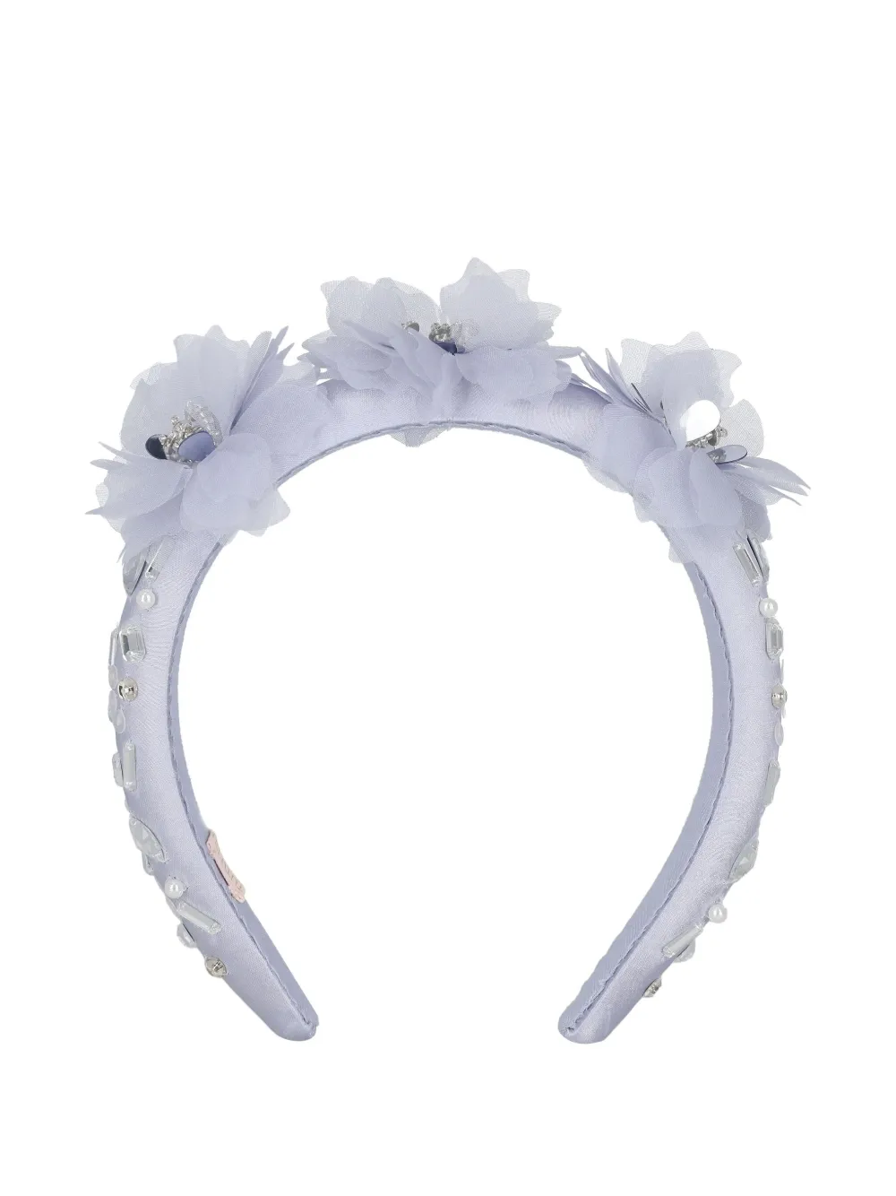 Tutu Du Monde Satijnen haarband met bloemen Blauw