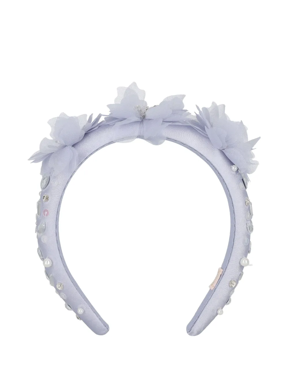 Tutu Du Monde Satijnen haarband met bloemen Blauw