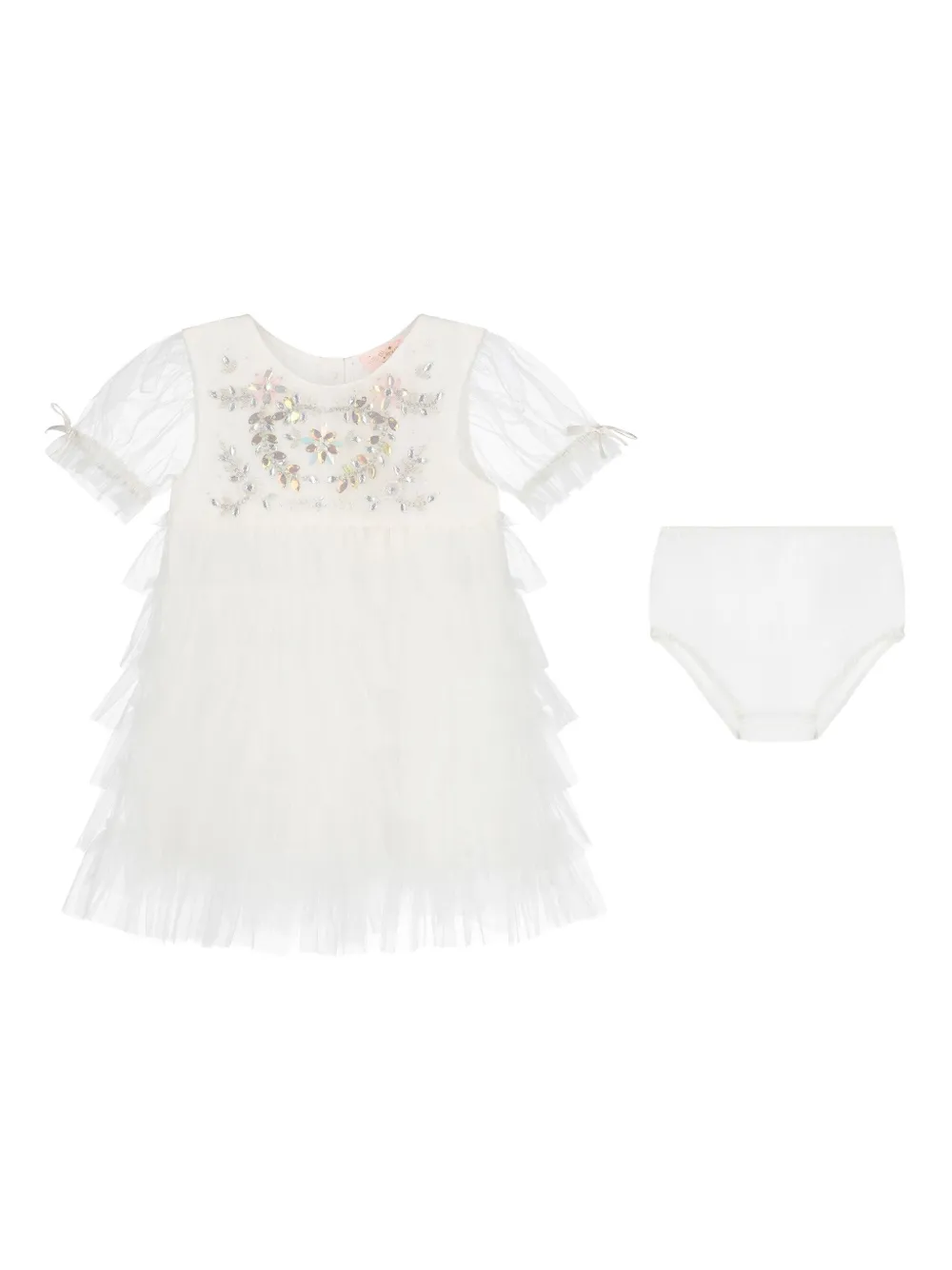 Tutu Du Monde Gelaagde tulen jurk Wit