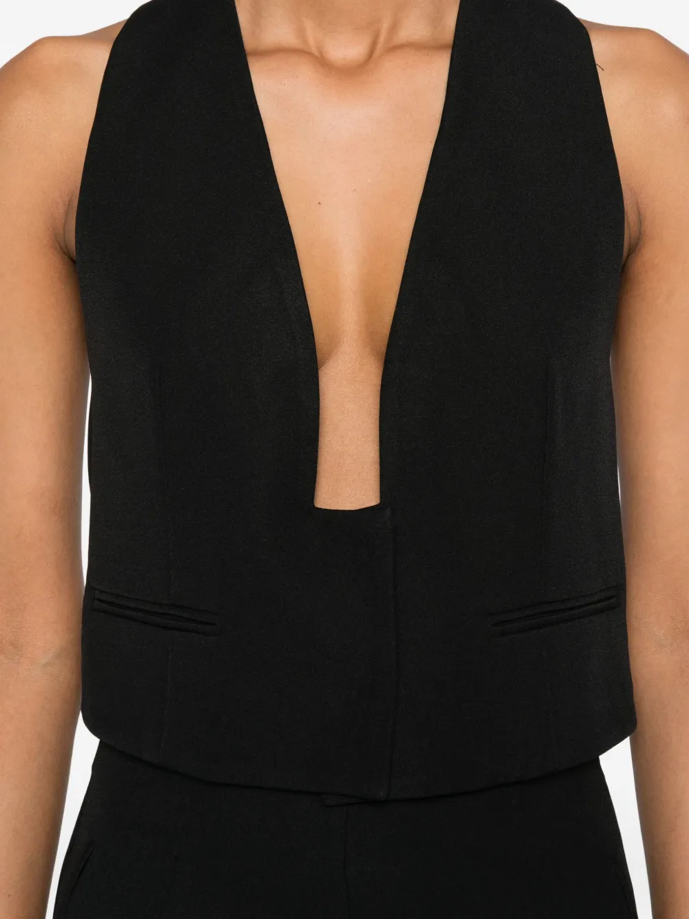 THE ANDAMANE Mouwloze jumpsuit Zwart