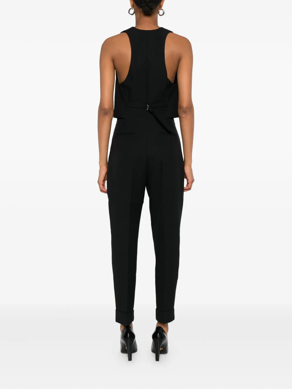 THE ANDAMANE Mouwloze jumpsuit Zwart