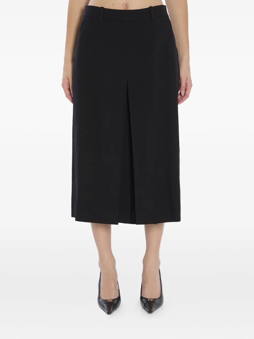 Saint Laurent pleated-detail wool trousers Zwart