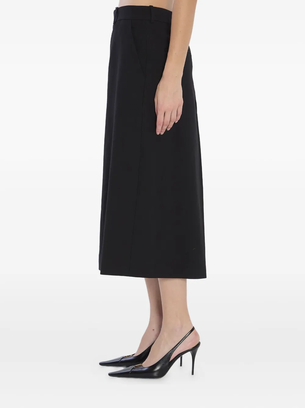 Saint Laurent pleated-detail wool trousers Zwart