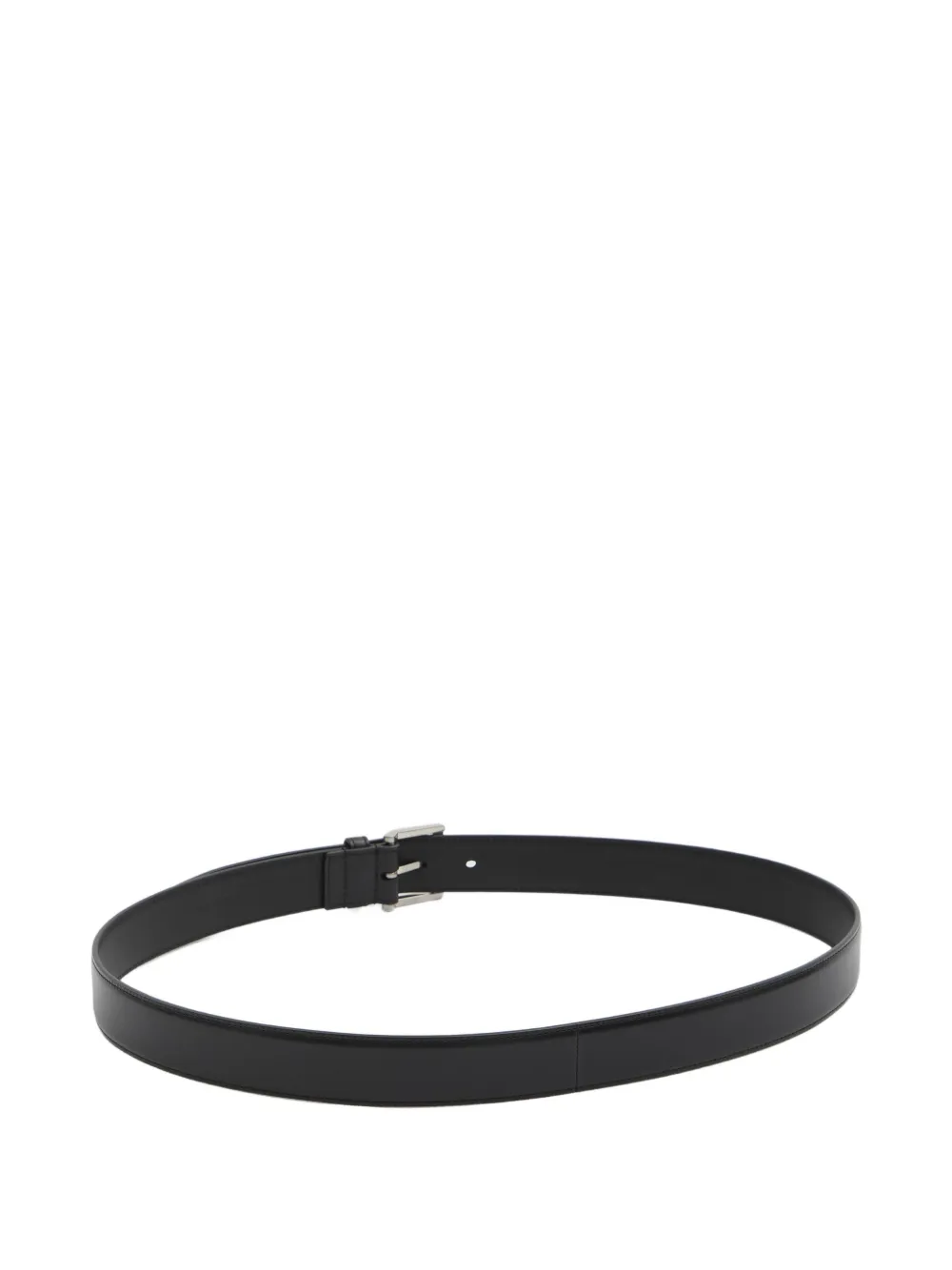 Saint Laurent square buckle leather belt - Zwart