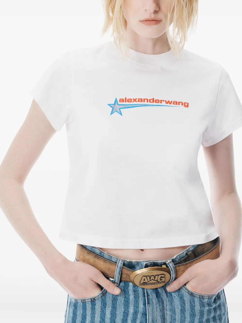 Alexander Wang Shrunken T-shirt Wit