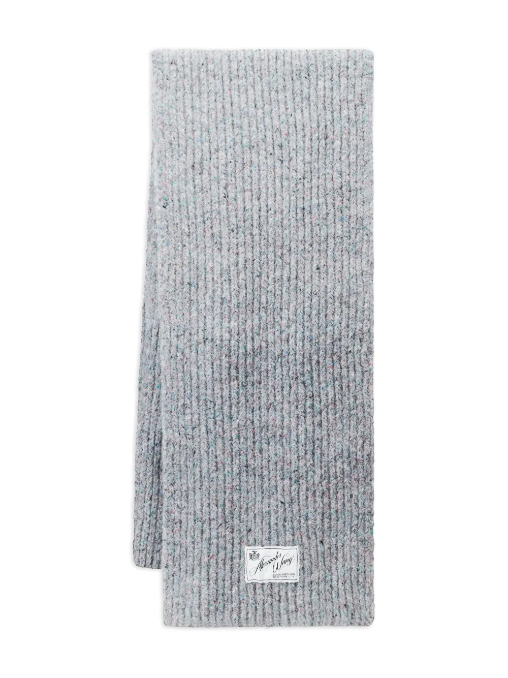 Alexander Wang Speckled-knit Scarf In Gray