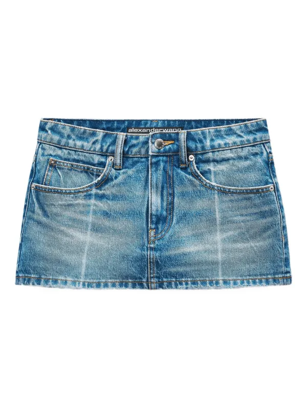 alexanderwang デニムスカート Alexander Wang レースディテール デニムスカート | ブルー