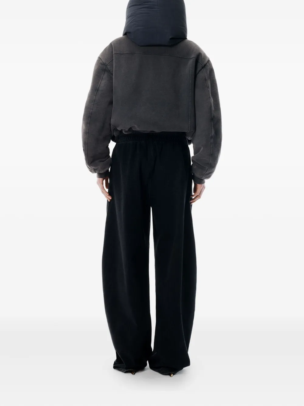 Alexander Wang Elasticated Drawstring Track Pants In Black