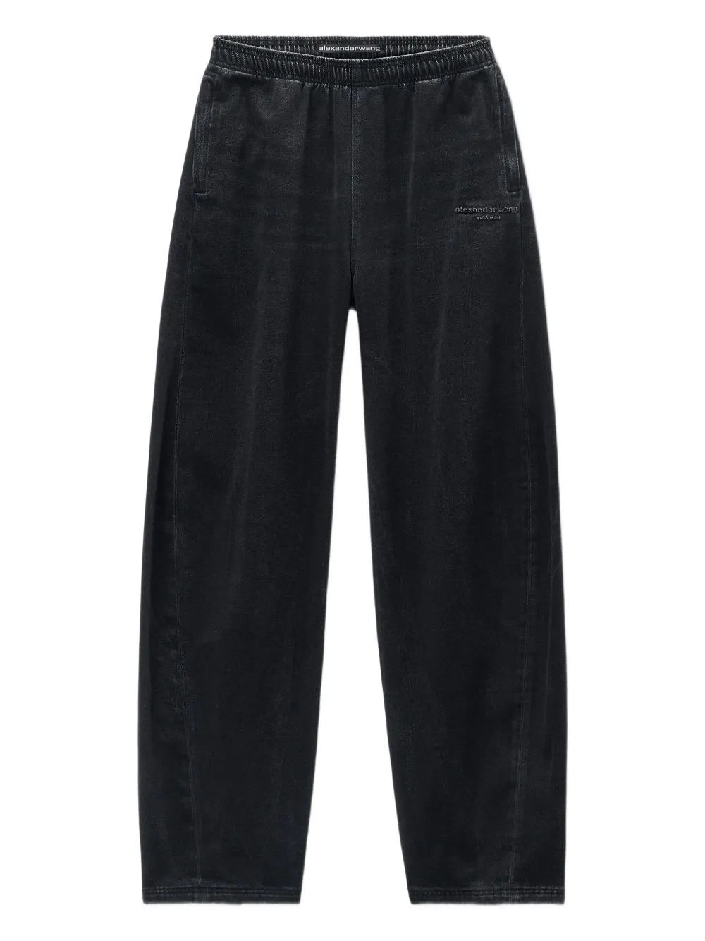 Alexander Wang Elasticated Drawstring Track Pants In Black