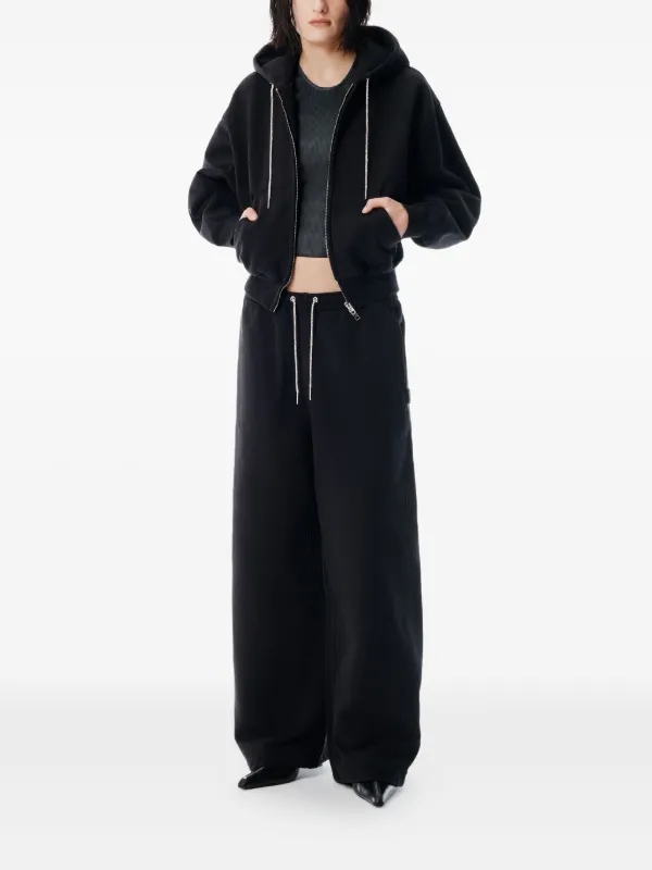 alexanderwang ブラック パーカー Alexander Wang ジップアップ パーカー | ブラック | FARFETCH JP