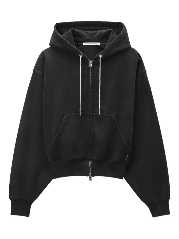 Alexander Wang ラインストーン ジップパーカー | ブラック