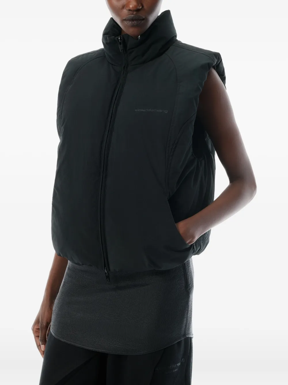 Alexander Wang Puffer Gilet In Black