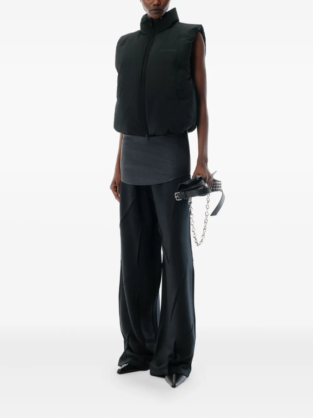 Alexander Wang Puffer Gilet In Black