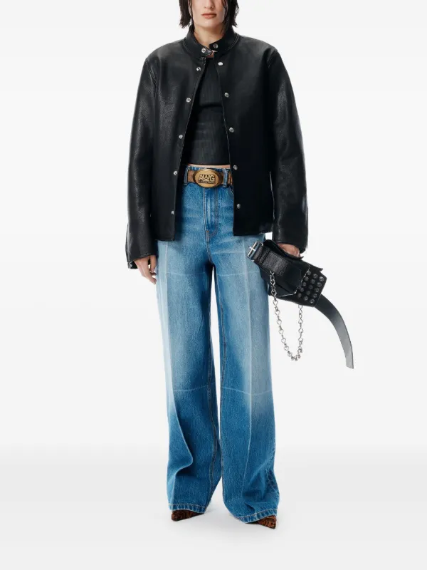 Alexander Wang ウォッシュド ストレートジーンズ | ブルー | FARFETCH JP