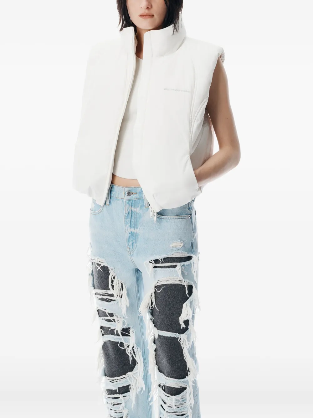Alexander Wang Puffer Gilet In White