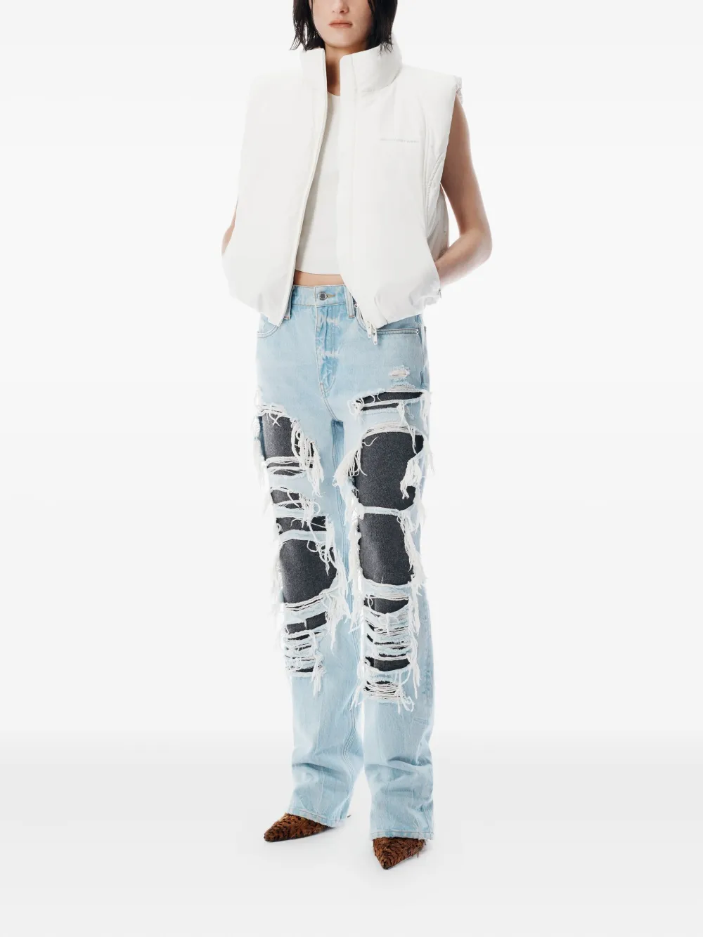 Alexander Wang Puffer Gilet In White