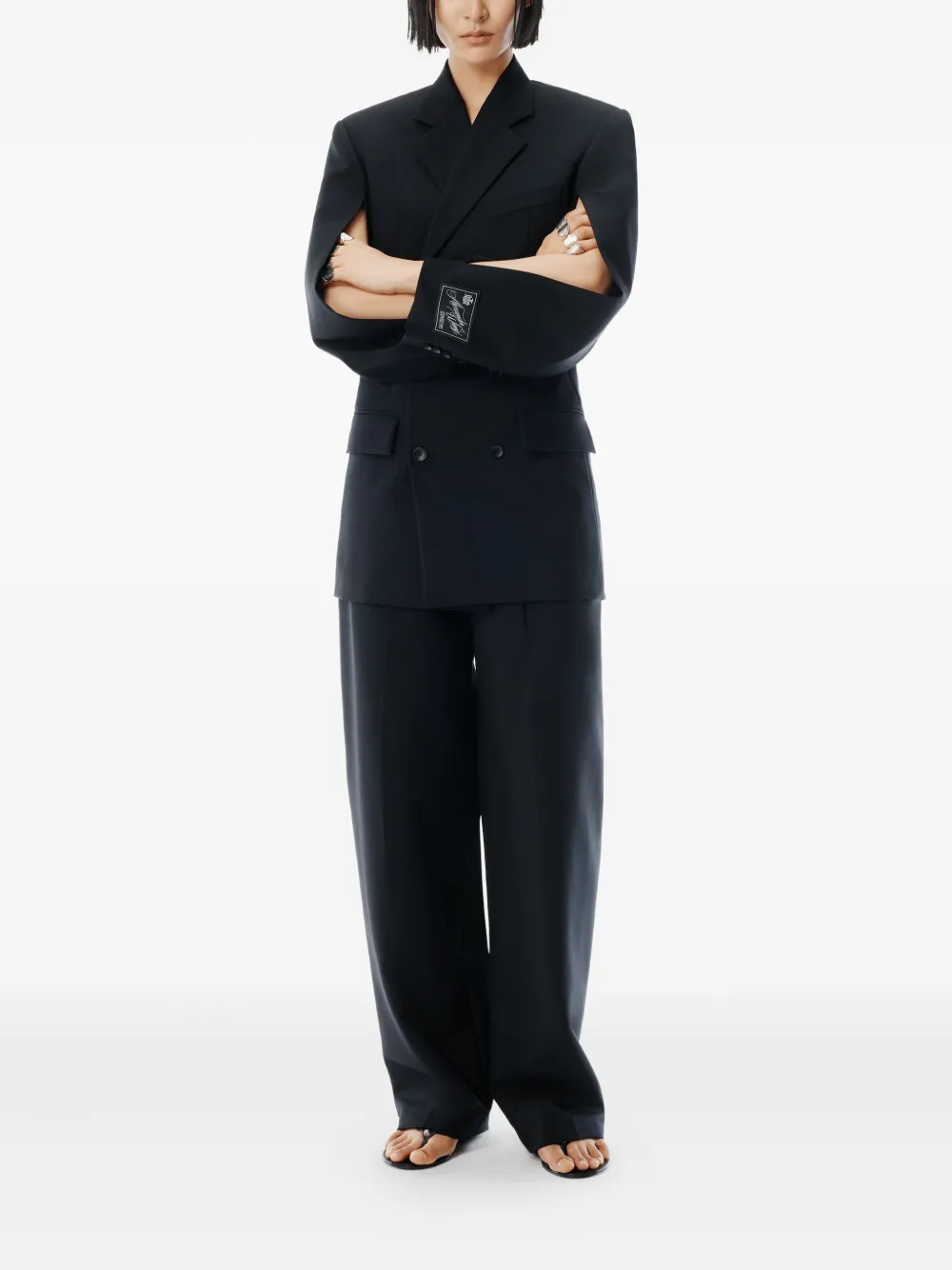 Alexander Wang Double-breasted Blazer Mini Dress In Black