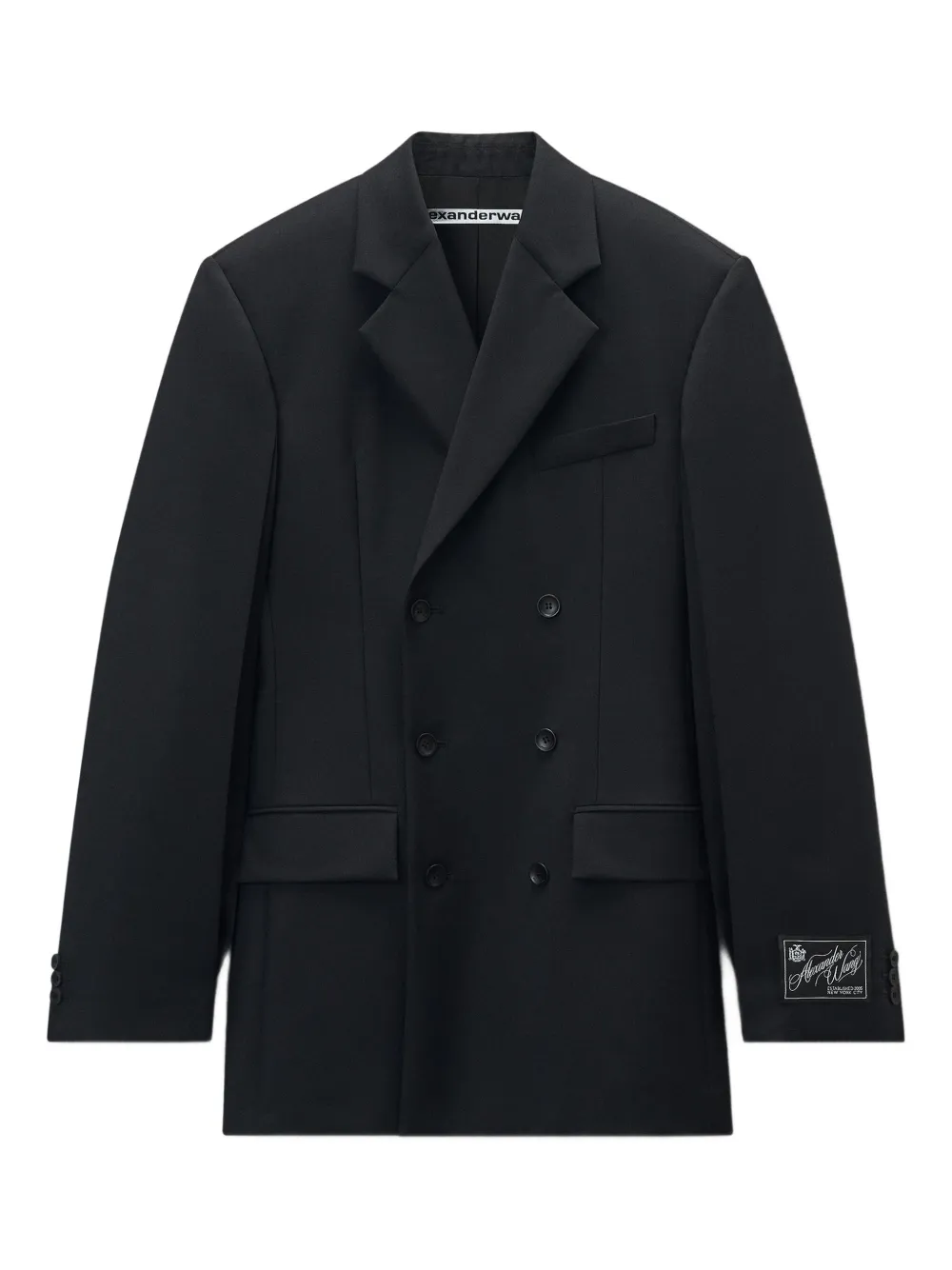 Alexander Wang Double-breasted Blazer Mini Dress In Black