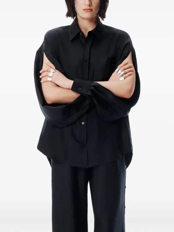 Alexander Wang スラッシュスリーブ シャツ | ブラック | FARFETCH JP