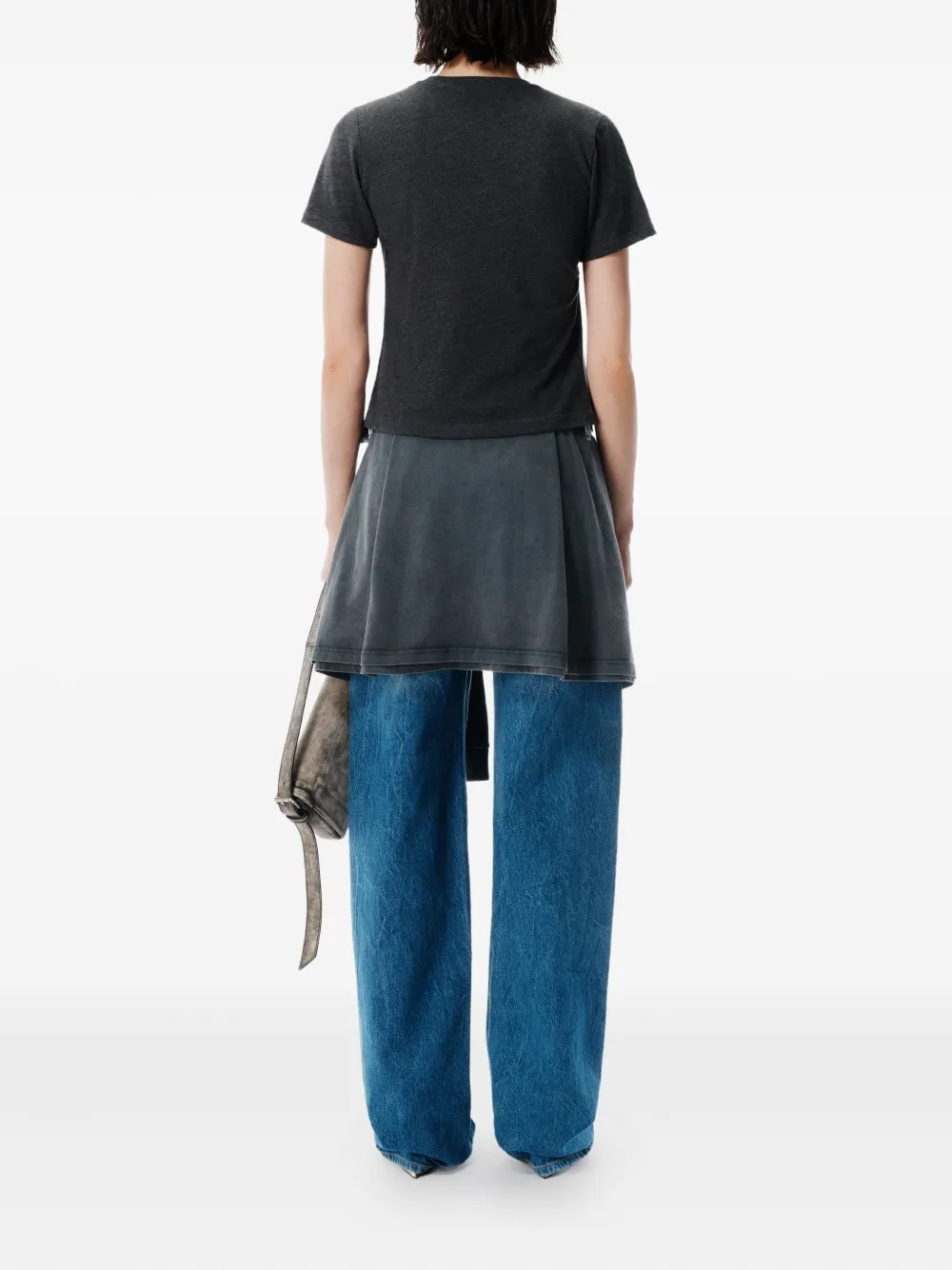 Alexander Wang Knotted Graphic T-shirt In Blue