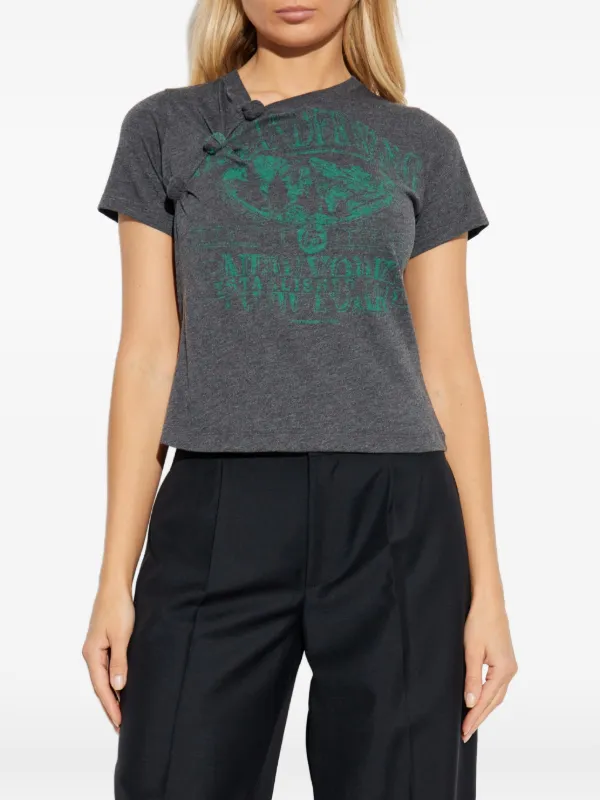 Alexander Wang Knotted Graphic T-shirt | Black | FARFETCH
