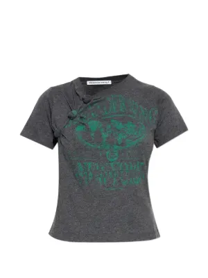 Alexander Wang logo-print short-sleeve T-shirt | Blue | FARFETCH