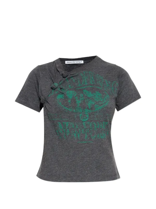 Alexander Wang Knotted Graphic T-shirt | Black | FARFETCH