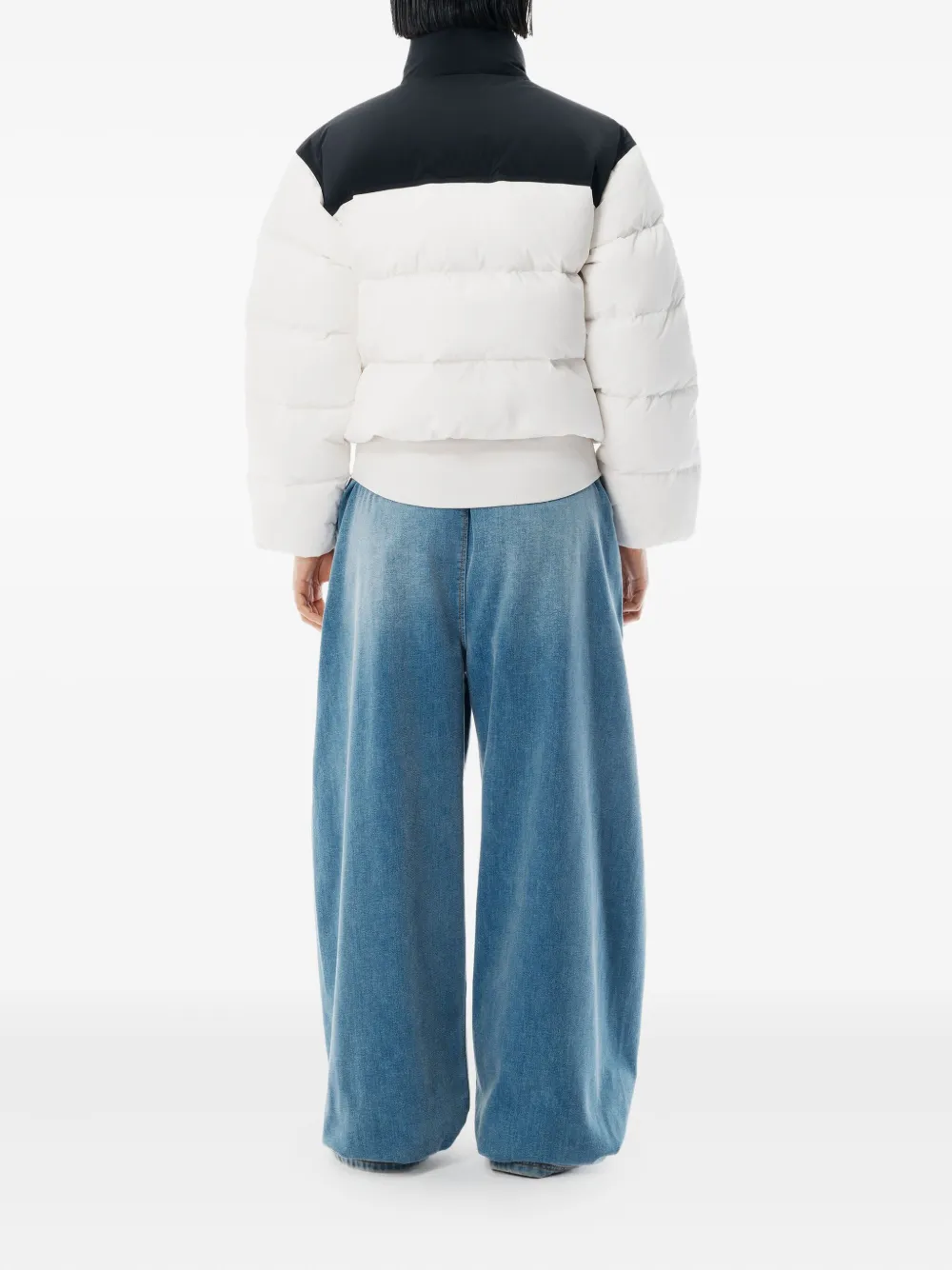 Alexander Wang Cropped Puffer Jacket In White