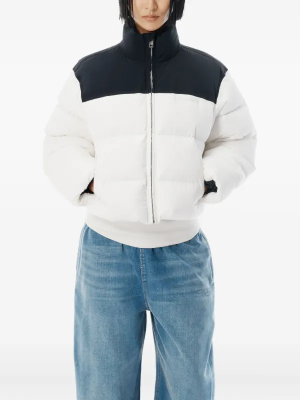 Alexander Wang Cropped Puffer Jacket | White | FARFETCH