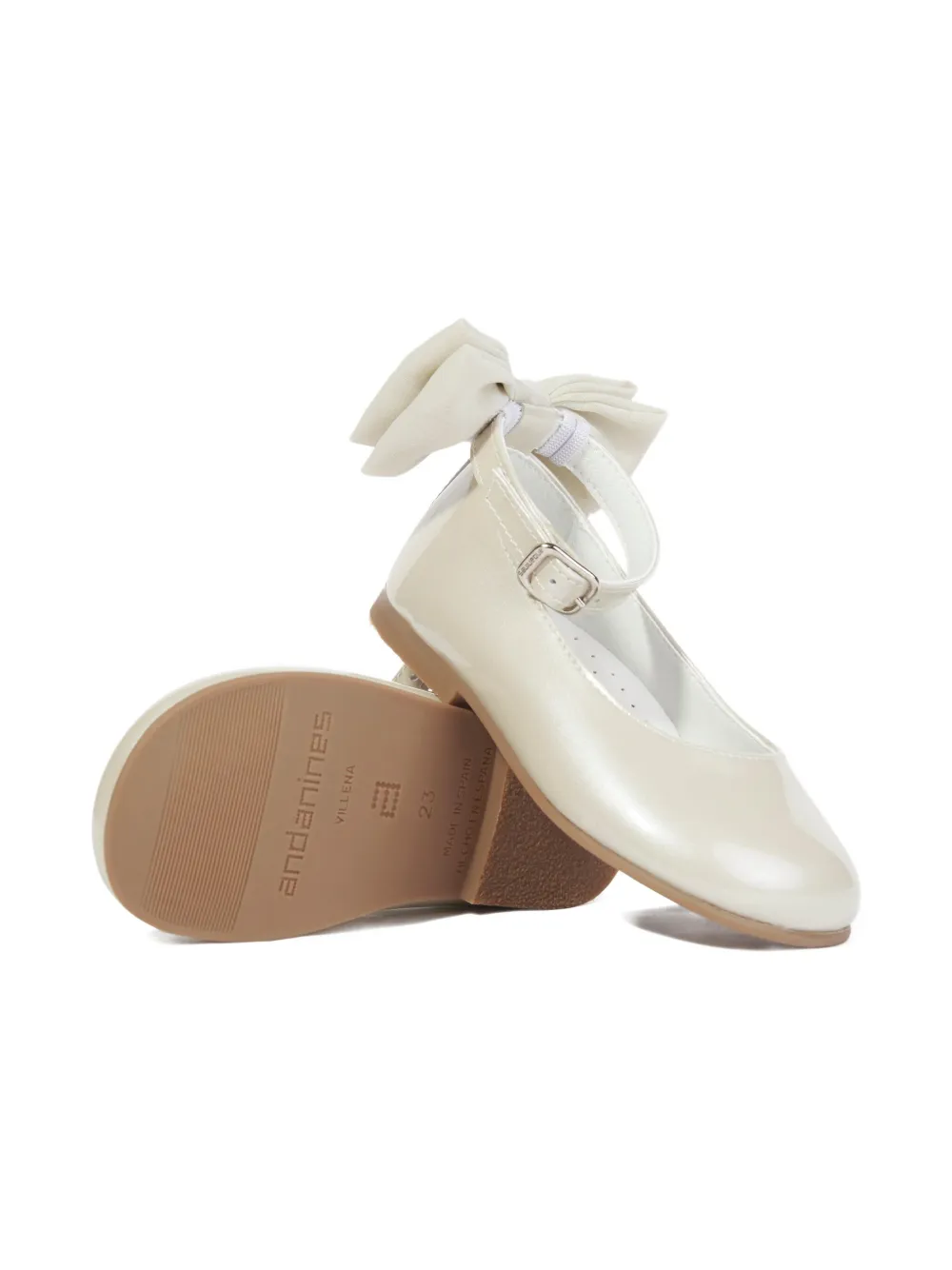 ANDANINES bow-detail ballerinas - Beige
