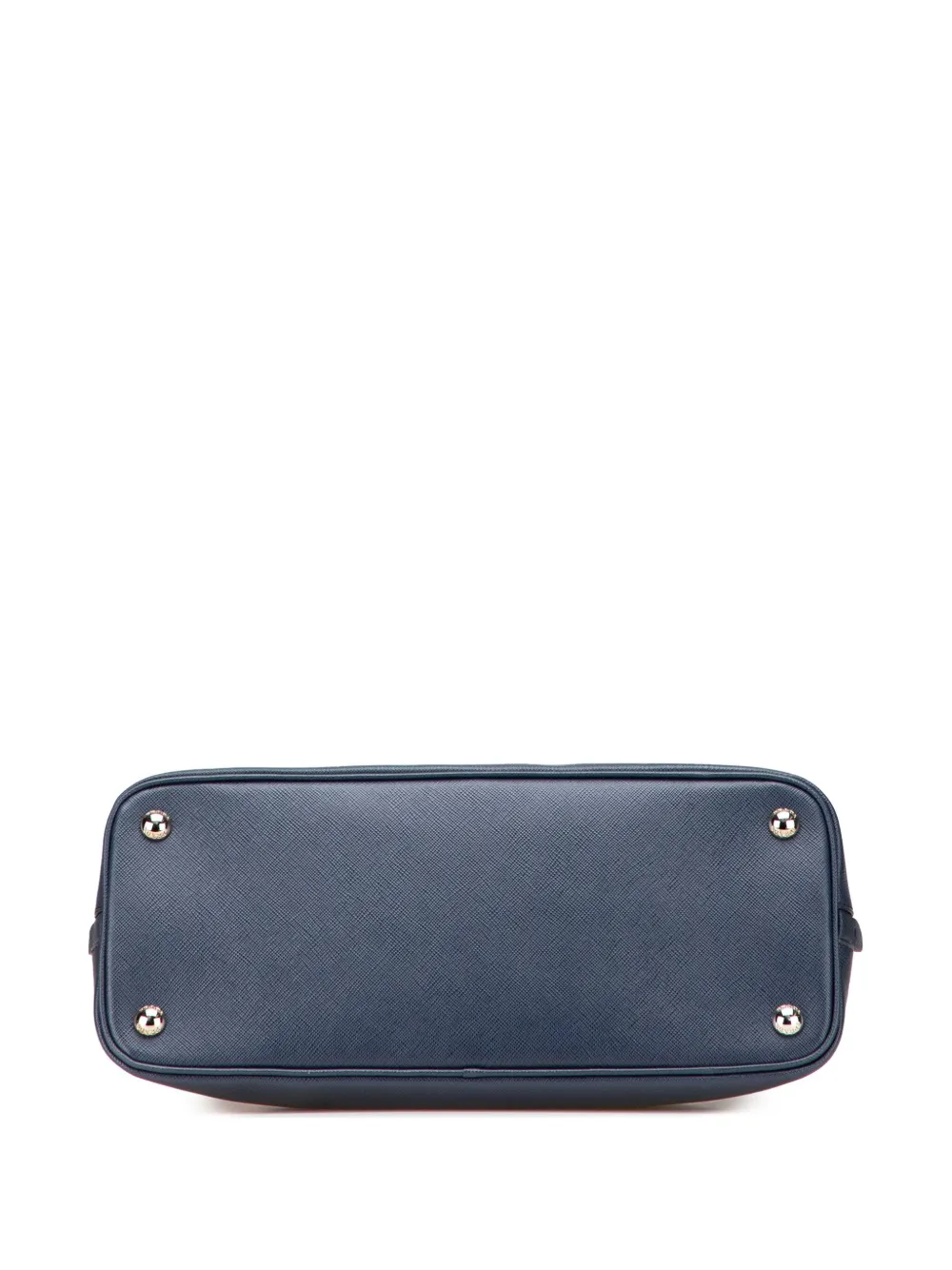 Pre-owned Prada 2021-2025 Medium Saffiano Lux Promenade Satchel In Blue