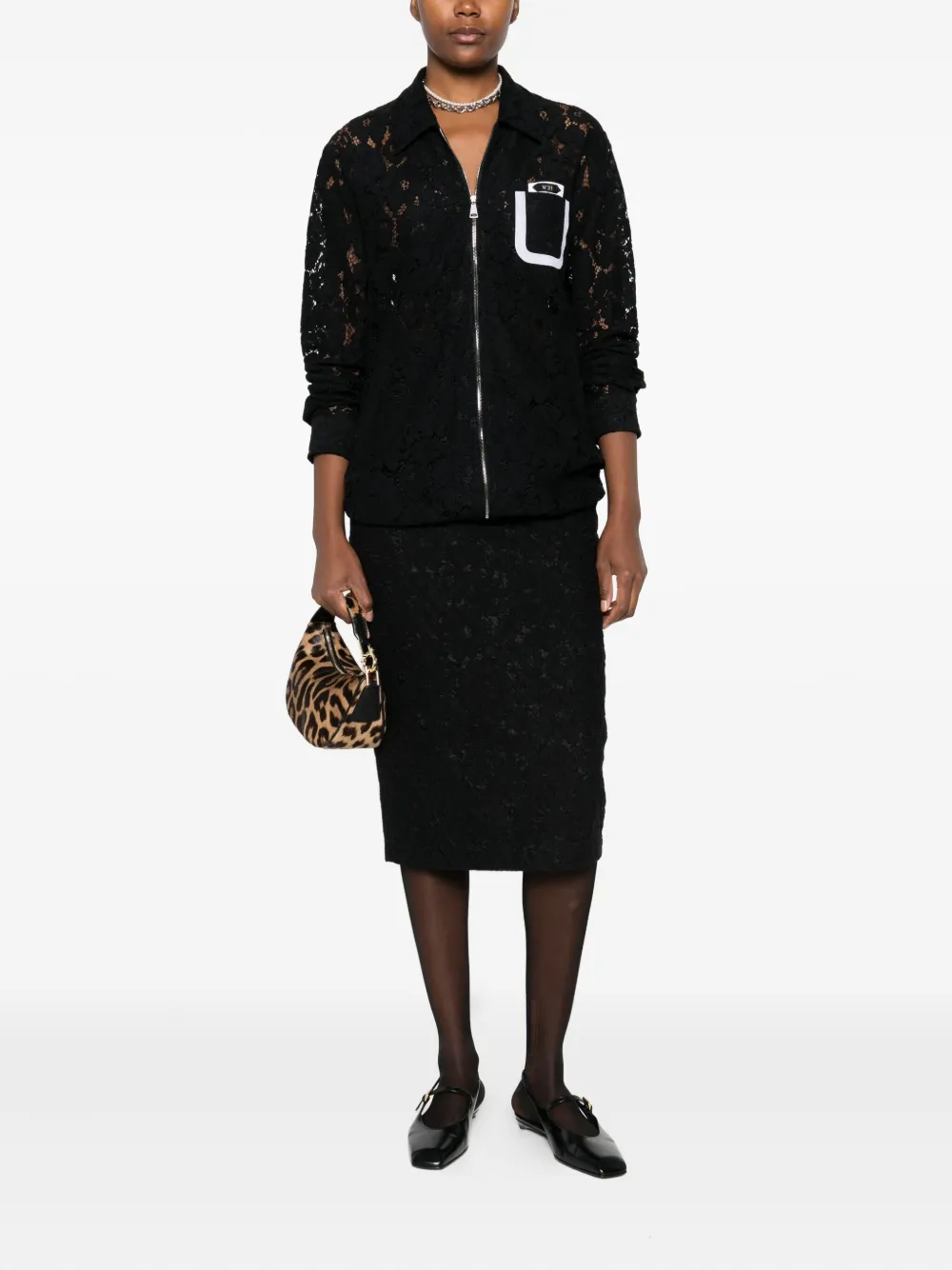 Nº21 lace zip-front jacket | Fitted Jackets | Image 2