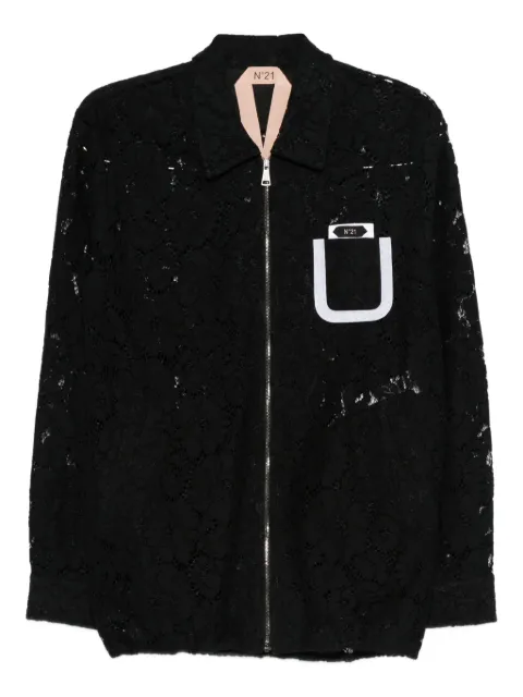 Nº21 lace zip-front jacket