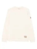 Moncler logo-patch crew neck sweatshirt - Neutrals