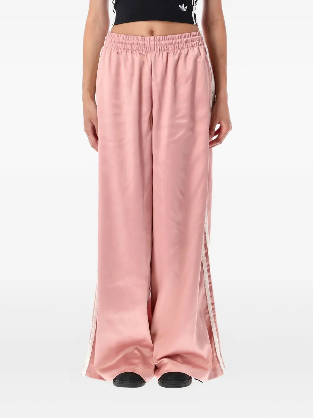 Adidas Originals Adjustable-waist Three-stripes Track Pant In Pink