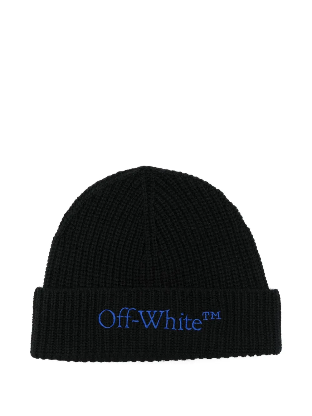 Off-White embroidered-logo beanie | Blue | Image 1
