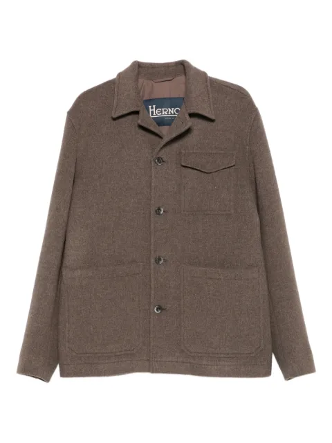 Herno veste boutonnée à poches plaquées