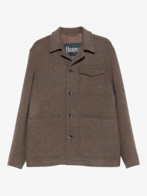Herno button-fastening patch-pocket jacket